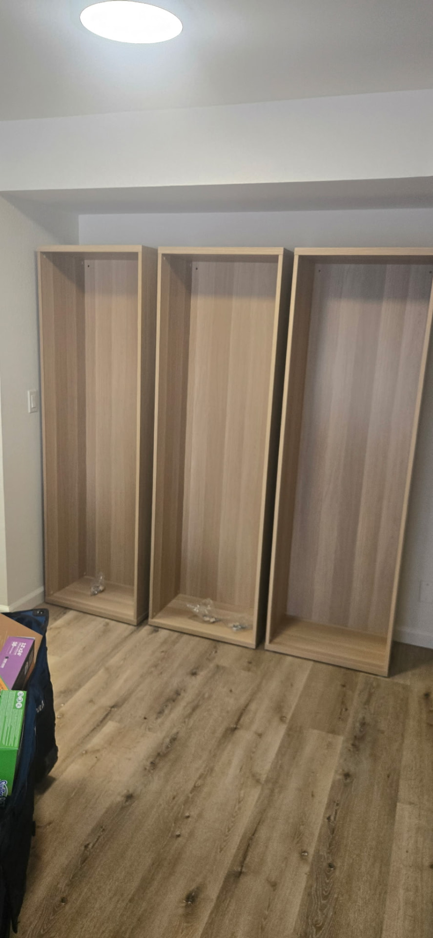 Storage Wall Assembly — before